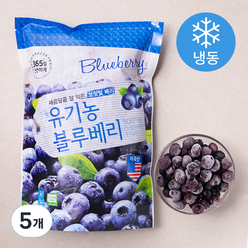 호재준 유기가공식품 인증 블루베리 (냉동), 500g, 5개