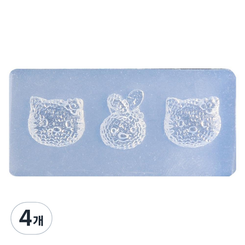 네일스케치 3D 네일몰드, 35 리본 고양이, 4개