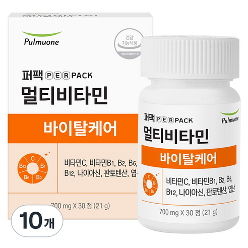풀무원 퍼팩 멀티비타민 바이탈케어 21g, 30정, 10개