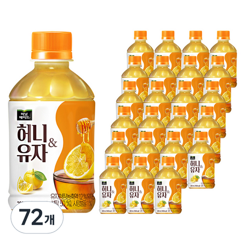 미닛메이드 허니유자, 280ml, 72개