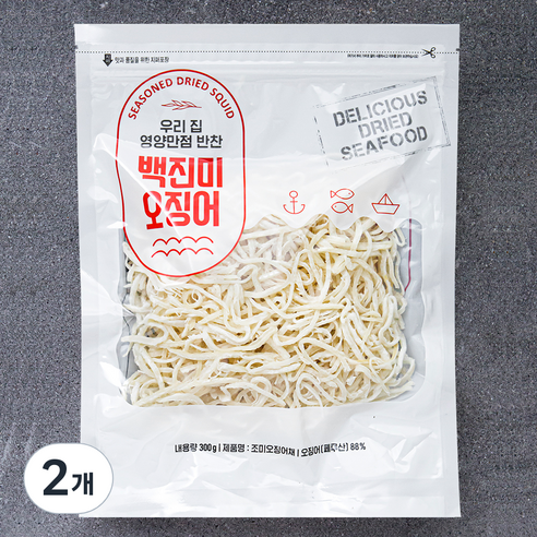 리프레쉬 백진미 오징어, 300g, 2개