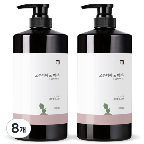 살림백서 오푼티아 & 밤부 헤어 트리트먼트, 1000ml, 8개