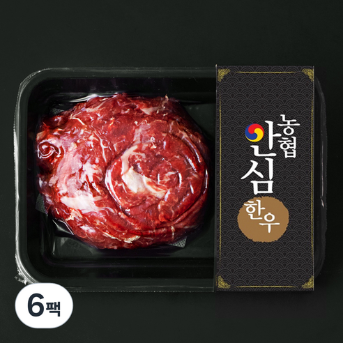 농협안심한우 정육 2등급 불고기용 (냉장), 300g, 6팩
