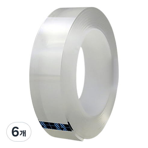 조조 무자국 초강력 실리콘 양면 테이프 2mm x 3m, 6개