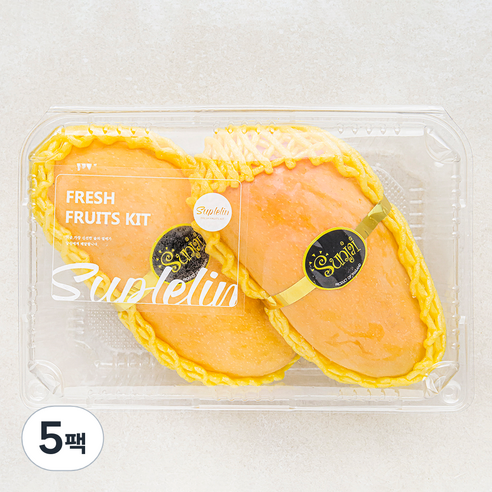 수플린 태국산 마하차녹 망고 2개입, 800g, 5팩