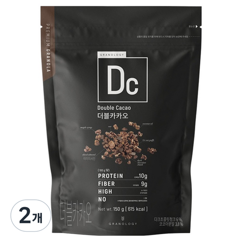그라놀로지 더블카카오, 150g, 2개
