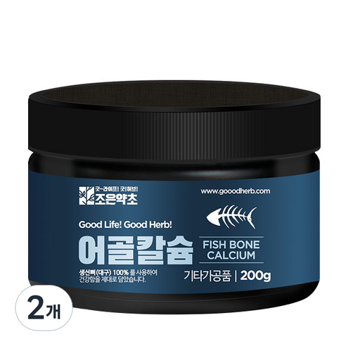 조은약초 어골 칼슘 분말 가루, 2개, 200g
