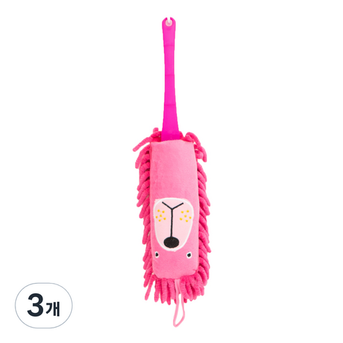 한림리빙 동물 휴대용 먼지털이개, 사자(Pink), 3개