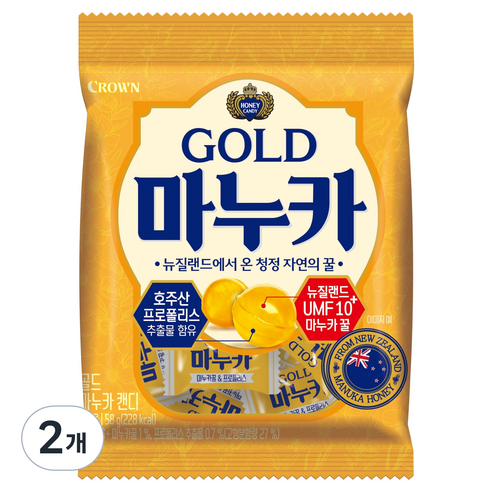 크라운 골드 마누카, 58g, 2개