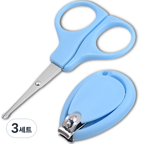 잇곰 유아 손톱 깎이 가위 2종 세트, 블루, 3세트