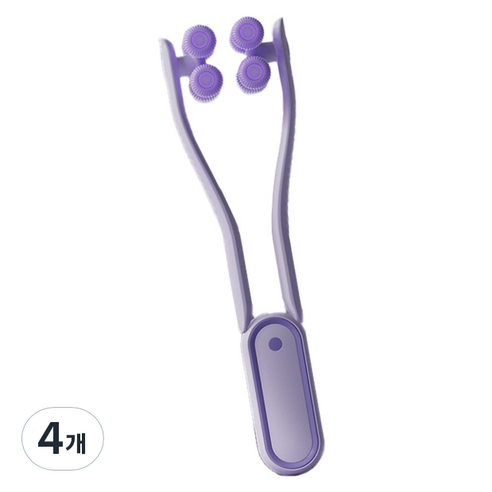 휴다온 얼굴 마사지 롤러, 4개, 퍼플