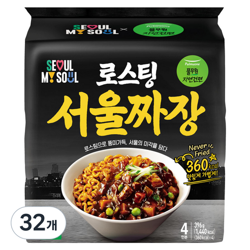 풀무원 로스팅 서울 짜장 99g, 32개