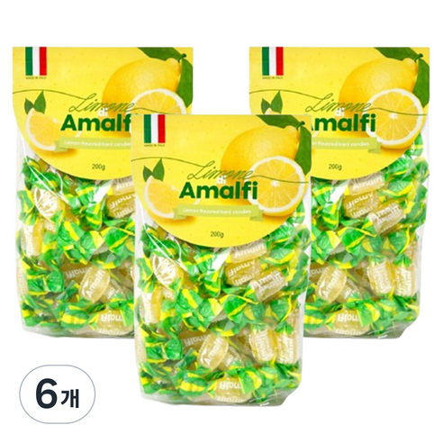 팔라니 리모네 디 아말피 레몬캔디, 200g, 6개