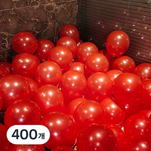 EUMES 이벤트 풍선 펄, 레드, 400개