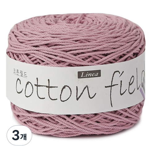 리네아 코튼 필드 뜨개실 80g, 305 인디라일락, 3개