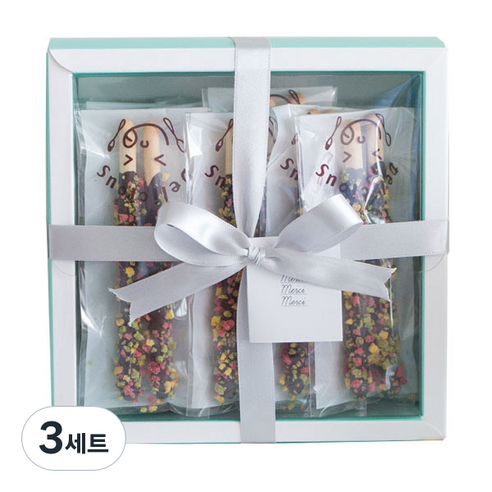 민트윗창상자 4p + 주자리본은색 1.5cm 4p + 메르시택 4p, 혼합색상, 3세트