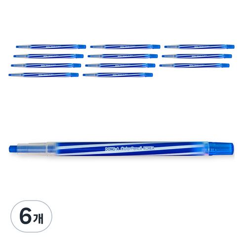 동아 샤프식 색연필 38 파랑 12p, 1색, 6개