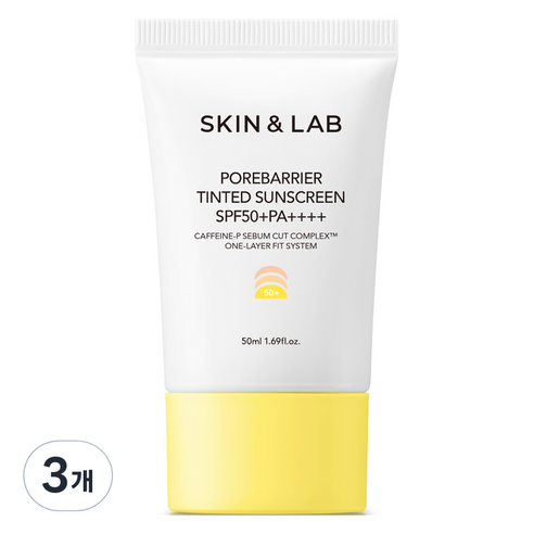 스킨앤랩 포어베리어 틴티드 선스크린 SPF50+ PA++++, 50ml, 3개