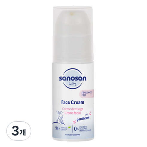 사노산 페이스 베이비 크림, 3개, 50ml
