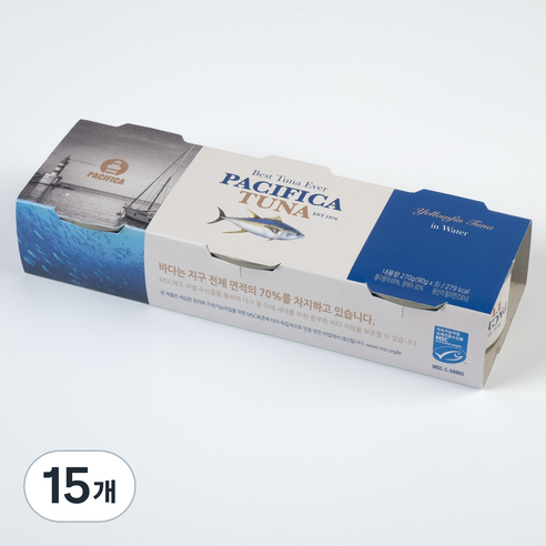 퍼시피카 튜나 인 워터, 90g, 15개