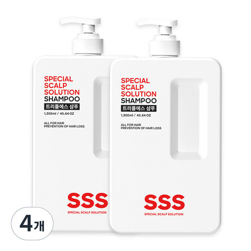 트리플에스 약산성 탈모샴푸, 1350ml, 4개