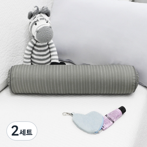 베드앤데코 에브리데이 경추 목베개 + 솜 세트, 그레이베이지, 2세트
