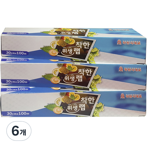 착한식재료 위생랩 30cm x 100m, 6개