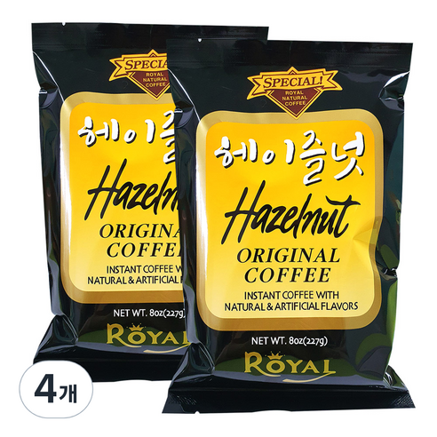 뉴트리365 로얄 헤이즐넛향 고급 원두커피, 227g, 1개입, 4개