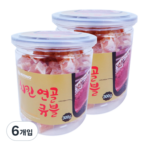 뉴트리오 스테이크 반려견 간식, 치킨연골큐블맛, 6개입