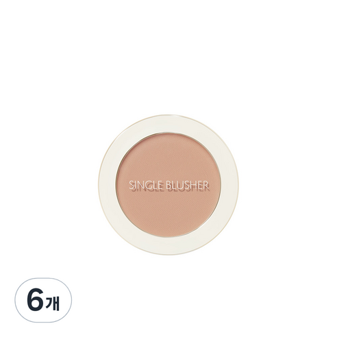 샘물 싱글 블러셔 5g, BR02 네이키드 브라운 쉐이딩, 6개