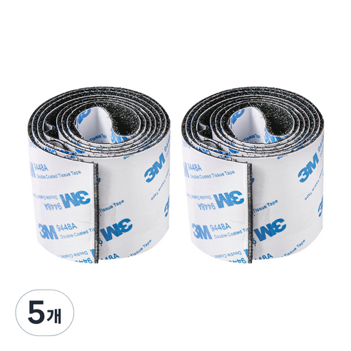 코멧 홈 롤타입 찍찍이 테이프 블랙 대형 50mm x 1m, 5개