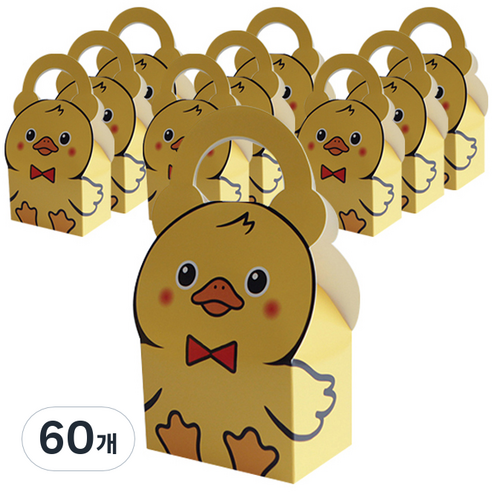 티나피크닉 귀여운 손잡이 동물상자 소, 오리, 60개