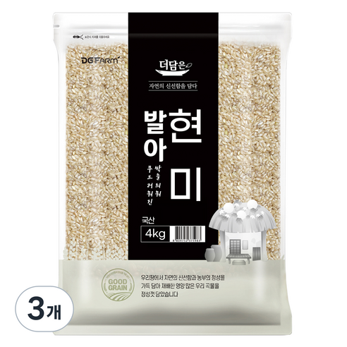 더담은 발아현미, 4kg, 3개