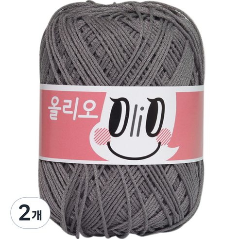 yarna 올리오 뜨개실, 733 그레이, 2개