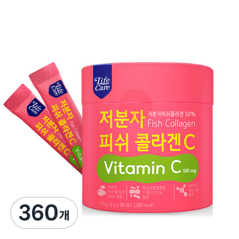 라이프케어 저분자 피쉬 콜라겐C, 3g, 360개