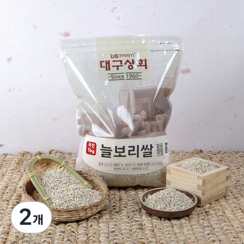 대구상회 국내산 늘보리쌀, 1kg, 2개