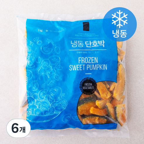 냉동식품 단호박 슬라이스 (냉동), 1kg, 6개