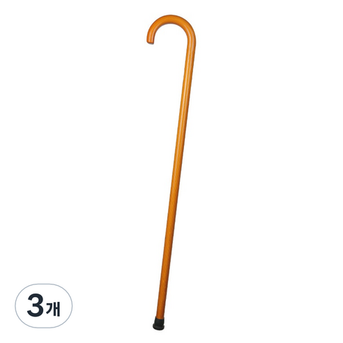 에쉬울프 나무 간편 지팡이 900mm, 옐로우, 3개