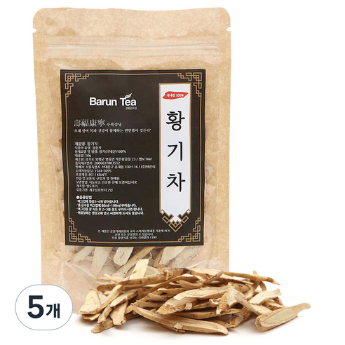 바른티 국내산 황기차, 50g, 5개