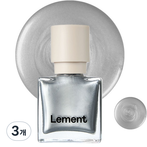 르멘트 컬러 네일, 53 프렌치 실버, 9.5ml, 3개