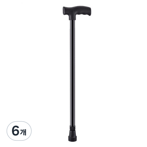 이츠굿텐 활동보조용품 초경량 외발 네발 4발 노인 어르신 할머니 할아버지 가벼운 접이식 길이조절용 외발 지팡이, 혼합색상, 6개