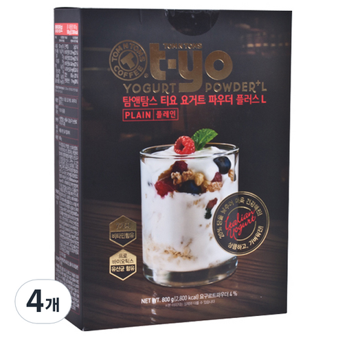 탐앤탐스 티요 요거트 파우더 플러스 L, 800g, 1개입, 4개