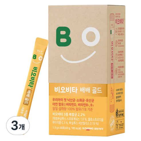 비오비타 배배 골드 유산균, 30회분, 3개