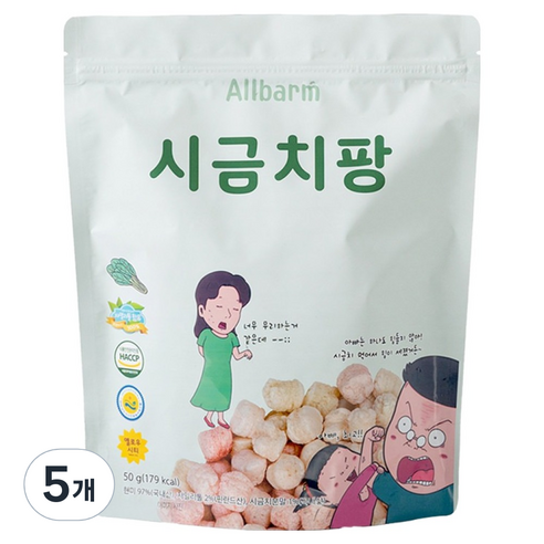 올바름 시금치팡 간식, 5개, 시금치맛, 50g
