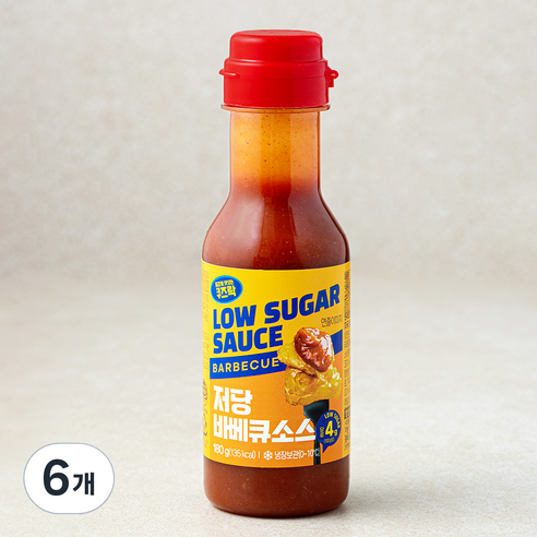 저당 바베큐 소스, 180g, 6개