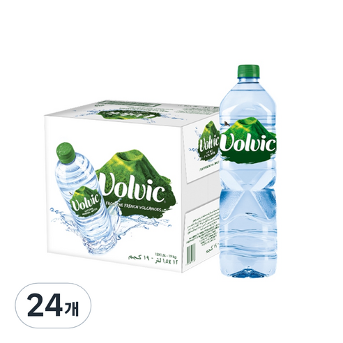 Volvic 내추럴 미네랄 워터, 1.5L, 24개