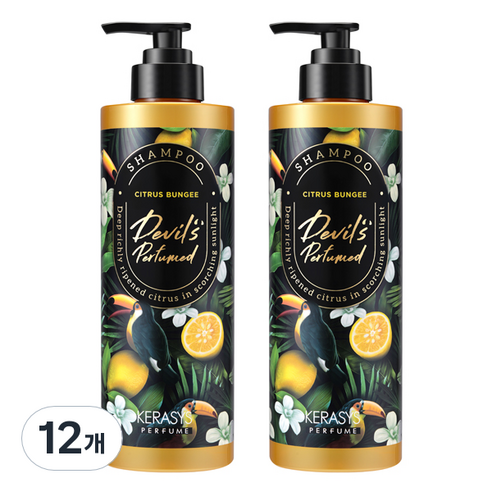케라시스 데빌스 퍼퓸 시즌2 샴푸 시트러스 번지, 12개, 500ml