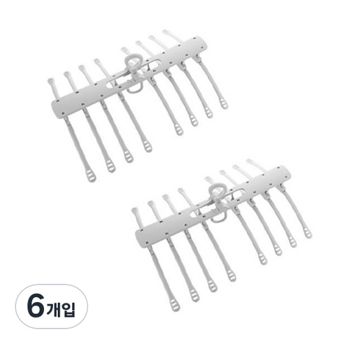 룻츠 랍스터 8p 수납 행거 40 x 51.5 x 6 cm, 화이트, 6개입
