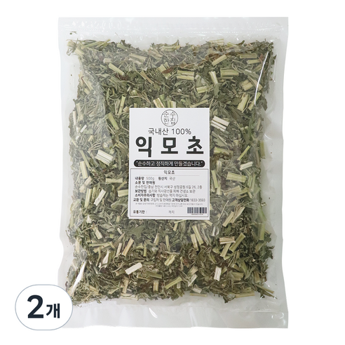 순수한집 국내산 익모초, 500g, 2개