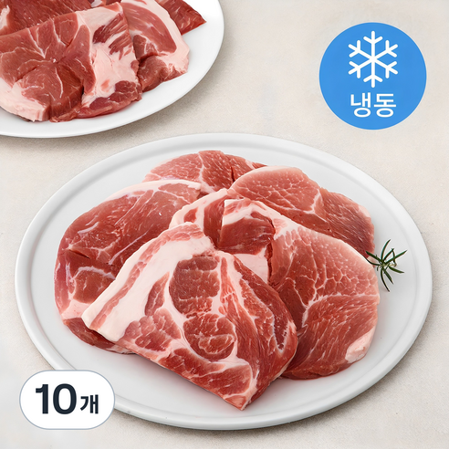 굿미트찹 미국산 돈목전지 왕목살 구이용 (냉동), 500g, 10개